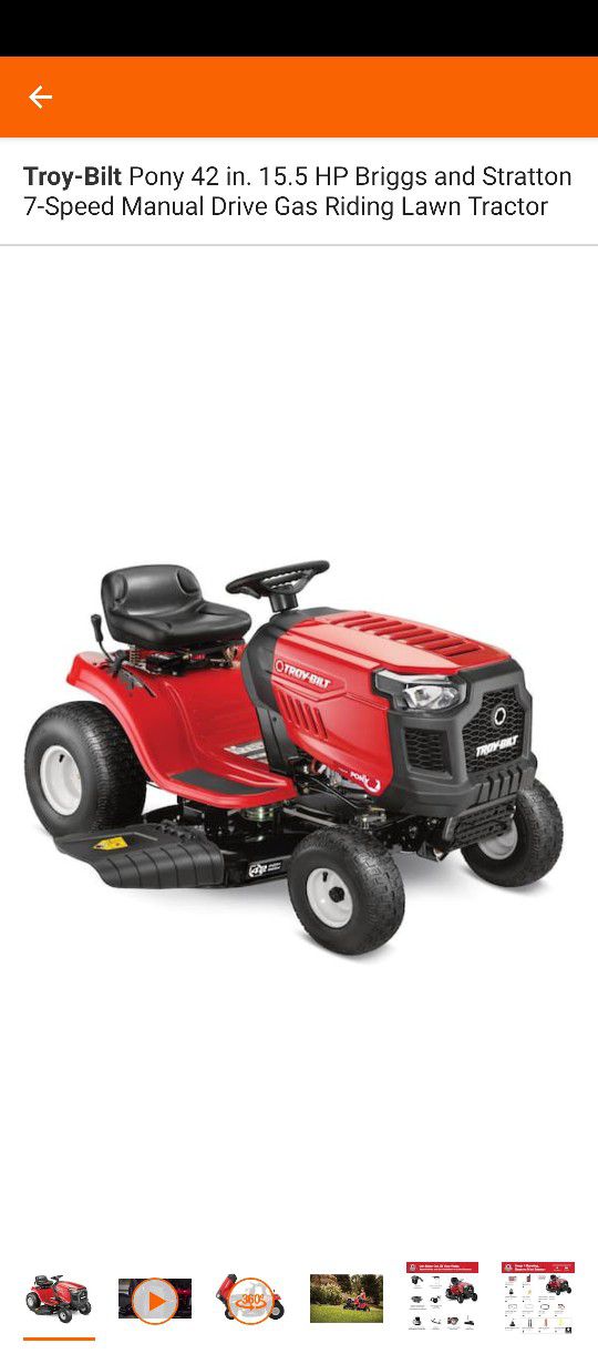 troy bilt tractor new 1 use