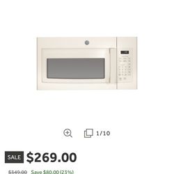 Off White New Over The Range (OTR) Microwave