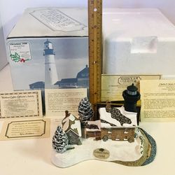 Harbour Lights  Christmas Oil Field Point Lighthouse Christmas Village Excellent Condition!