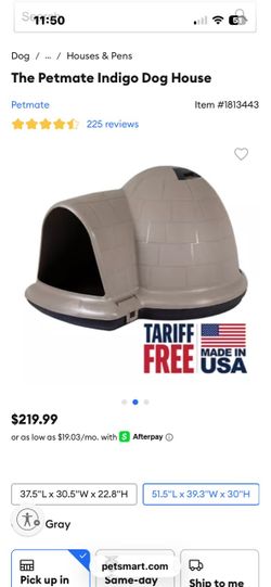 Dog House Large - Petmate Indigo