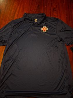 Majestic Chicago Cubs Navy Polo Shirt size XL adult
