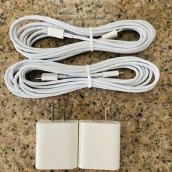 2 Pack Fast Wall Charger 10ft Cord iPhone 14 13 12 11 Pro Max X XR XS 8 7 6 iPad