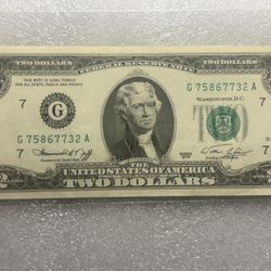 Uncirculated 1976 2 Dollar Bill