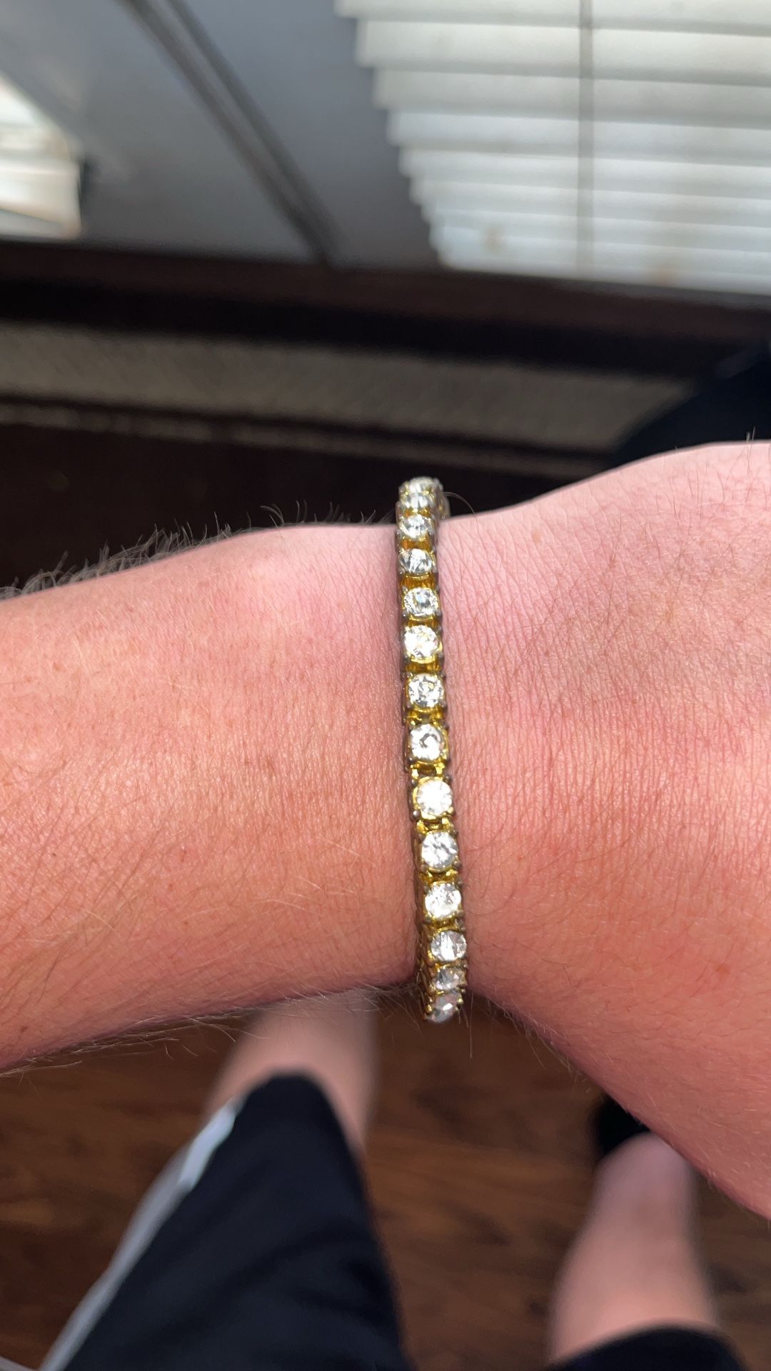 18k Gold Bracelet With Cz Diamonds