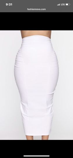 White High waisted skirt size xl