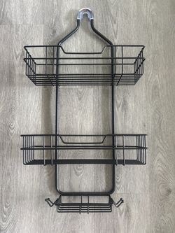 Black shower caddy