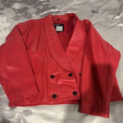 North Beach Leather Red Jacket