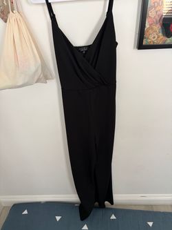 Trixxi Black Sleeveless Wrap Jumpsuit
