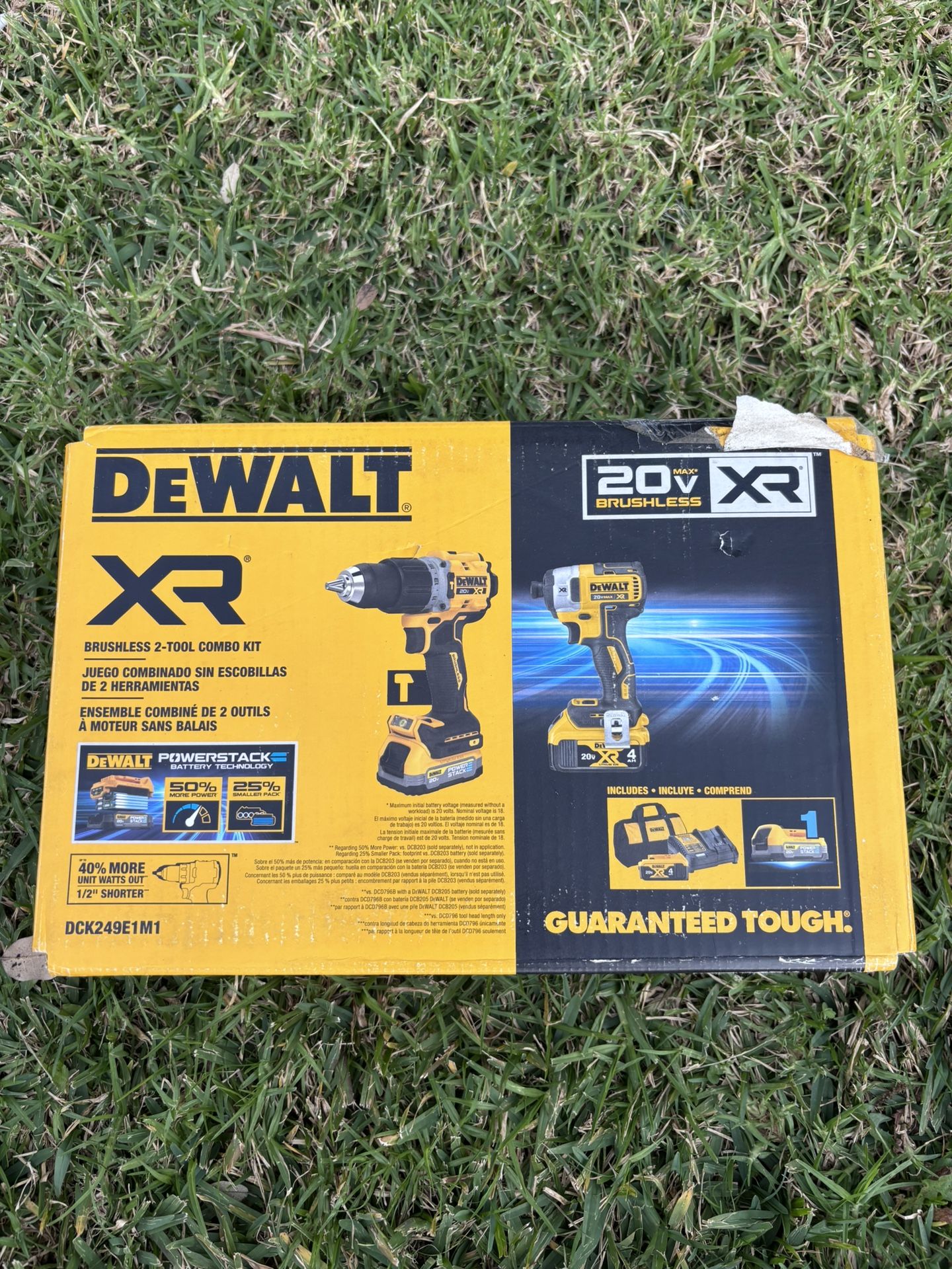 DEWALT 20V MAX XR Cordless Hammer Drill Driver and Impact Drive Combo Kit, Batteries and Charger Included (DCK249E1M1)