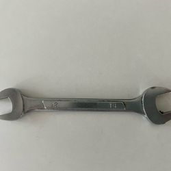 OPEN END WRENCH S24  CHROME HAND TOOL 6" LONG (12mm/14mm)