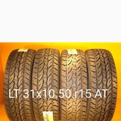 4 New Tires For Sale 31/10.50/15 LT AT All Terrain We Service Motorcycle Tires