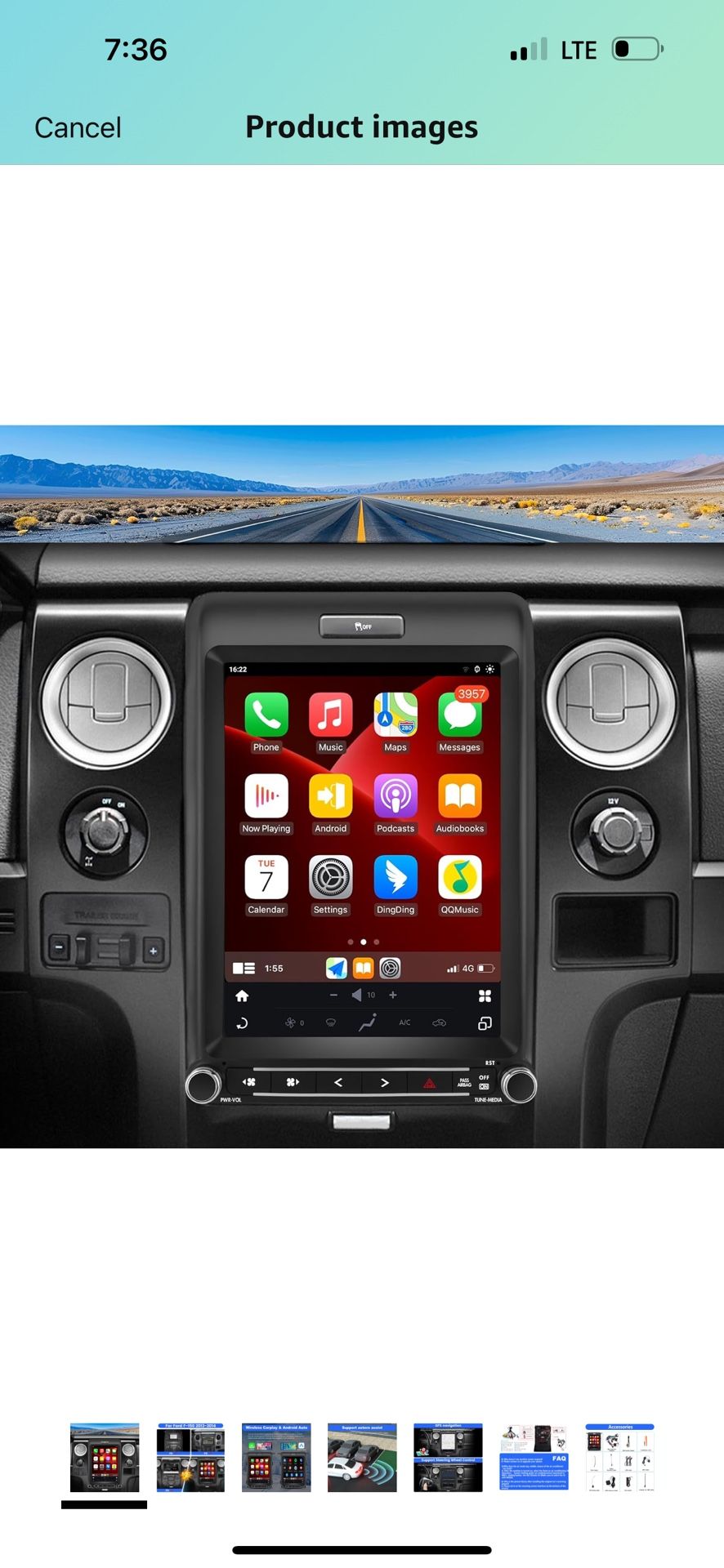 Android 13 Car Radio [4GRAM+64GROM] for Ford F150 2013 2014,12.1 Inch T Style with Wireless CarPlay Android Auto GPS DSP WiFi Bluetooth SWC HDMI