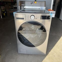 LG 5.0 cu. ft. Stackable SMART Front Load Washer in Graphite Steel with TurboWash 360, AI Sensing, Steam and LCD Display