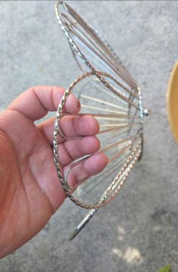 Chrome Silver Wire Fruit Bowl Basket Holder