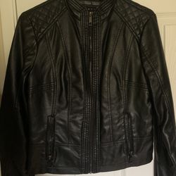 Black Faux Leather Jacket 