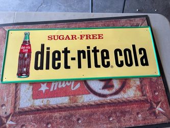 Diet rite cola soda sign
