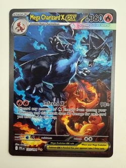 Mega Charizard X Ex 2025 Pokemon Phantasmal Flames #125 SIR