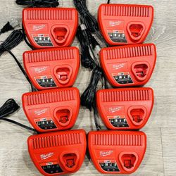 Milwaukee M12 Chargers All 8 For $40