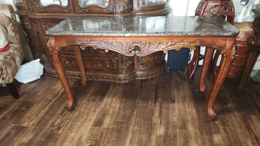 Una mesa para el pasillo para donde gusten ponerla de madera pesada en 85 dólares o mejor oferta