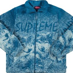 Supreme Wolf Fleece Jacket ‘Teal’