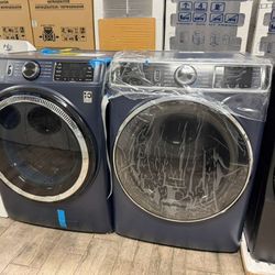 GE profile mega capacity washer and dryer set electric with venting system brand new