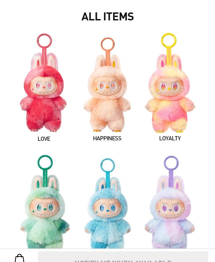 The monster big into Energy vinyl plush pendant