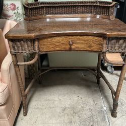 Wicker Secretary Desk