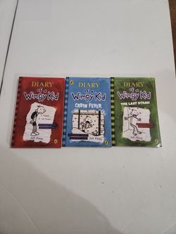 Lot of 3 diary of a wimpy kid books paperback