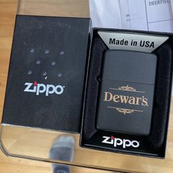 Zippo Lighter “Dewars “ New In Box 