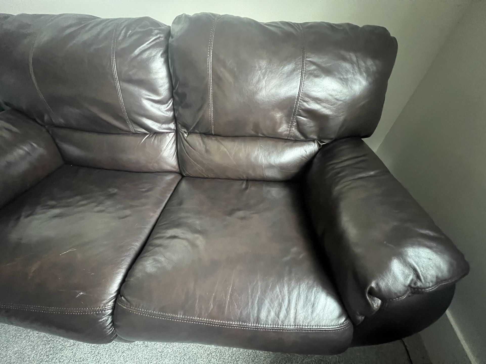 Reclining Leather Loveseat