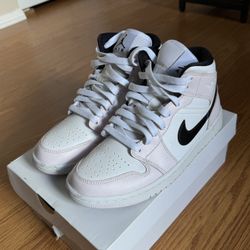 Jordan 1 Mid Barely Rose (Womens)