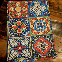 6pc Talavera Print Fabric Placements