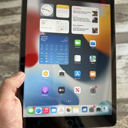 iPad 8th Gen Wi-Fi And Cellular W/ New Tempered Glass Screen Protector And Charger 