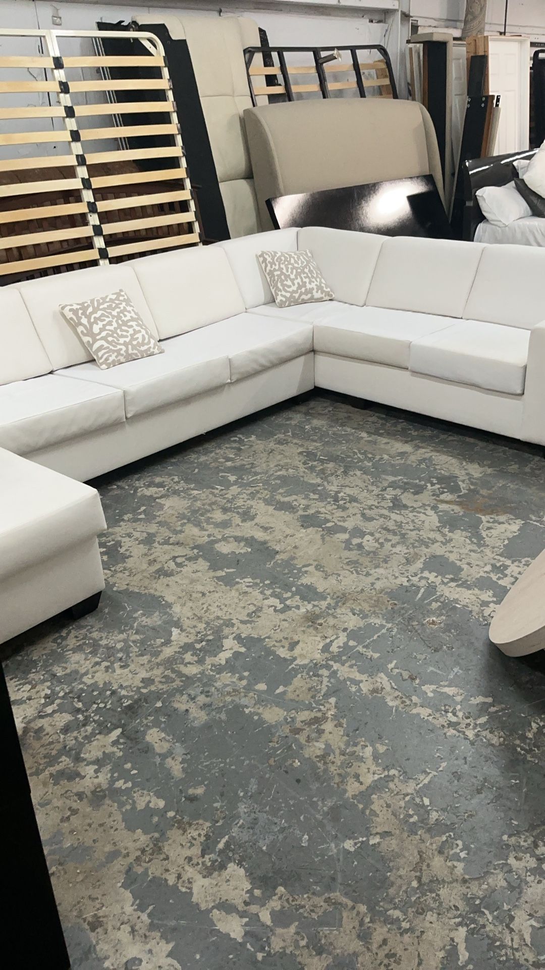 Couch Sectional White With Bed