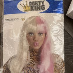 Blonde & Pink Wig Costume