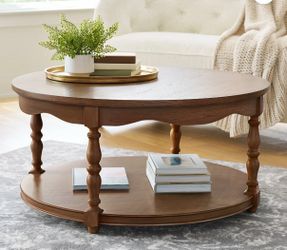 Coffee table-round, solid wood