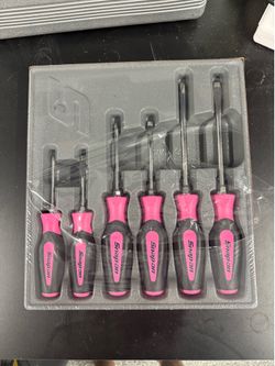 Snap on pink screw driver set 6pc