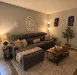Canyon Gray 98'' Power Reclining 3 Piece Left Arm Facing Chaise Sectional with Armless Chair & Power Headrest