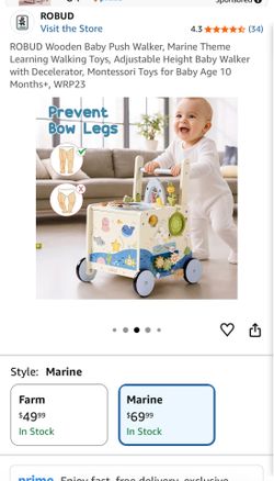 Wooden baby walker