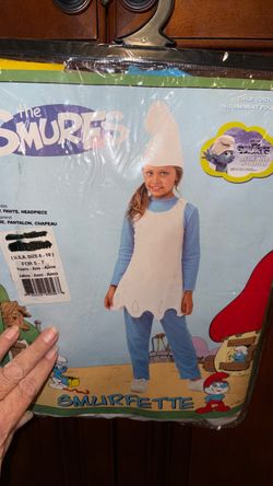 The Smurfs Smurfette child girls Halloween costume size 5–7 new