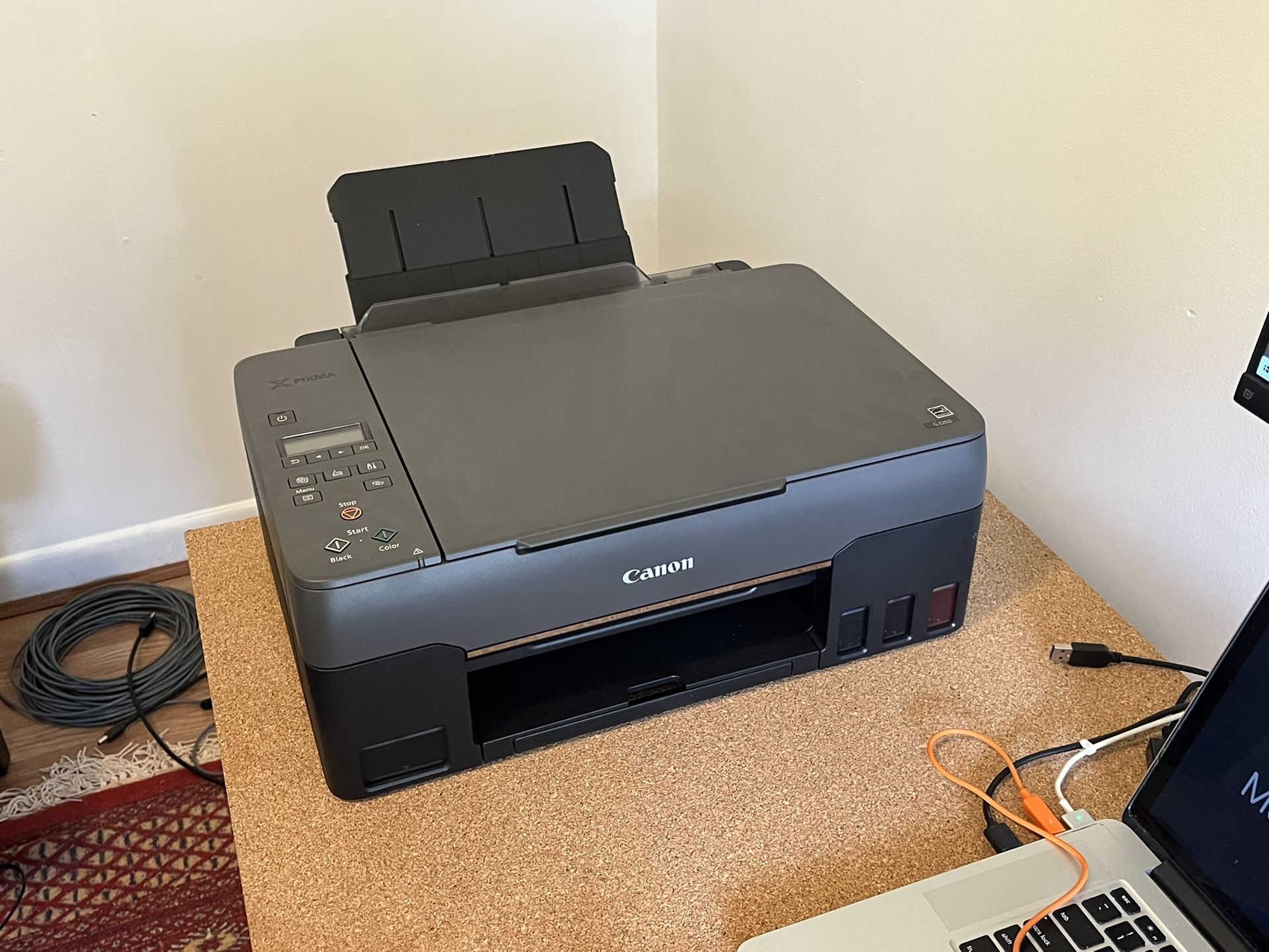 Canon Pixma G3260 Printer Scanner w/ Extra Ink And Paper
