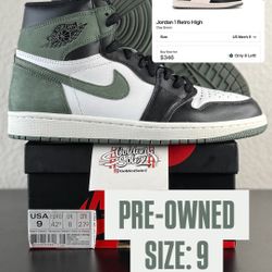 Jordan 1 HI Clay Green Sz 9