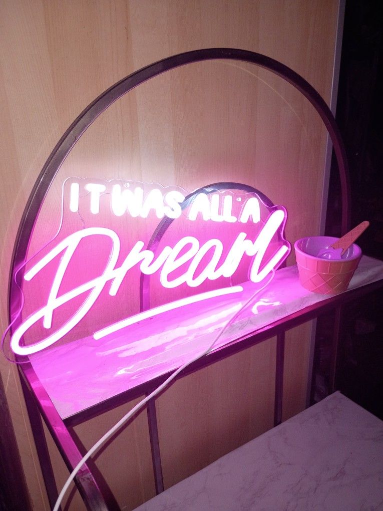 ACRYLIC PINK LED LIGHT UP SIGN