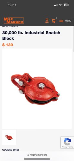 Keeper heavy duty pulley block 6 inch