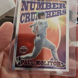 Paul Molitor Minnesota Twins '97 Topps Number Crunchers Insert Baseball Card 