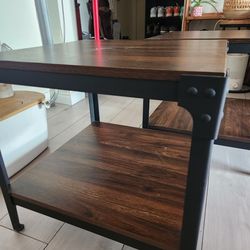 Riveted End Tables, Set of 2, Dark Walnut