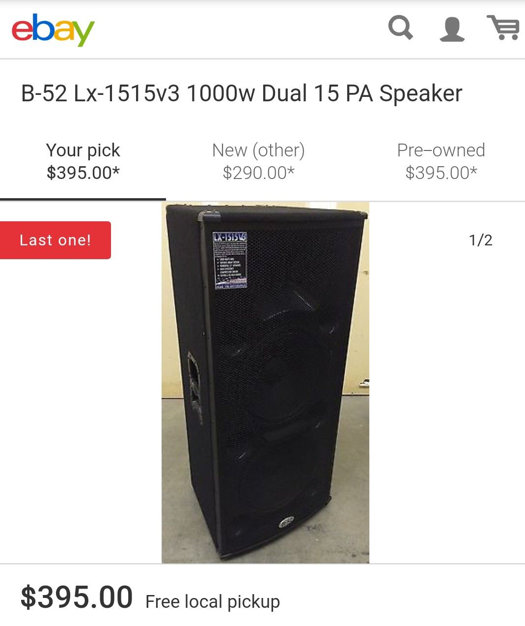 B52 speaker make offert