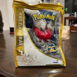 Pokemon 20th Anniversary 491 Darkrai Plush Toy Zipper Bag Protector New in Box