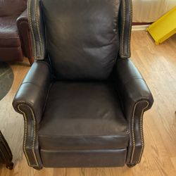 Hooker Furnishings Drake Recliner, Deep Blue, Manual Recliner