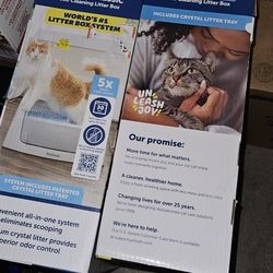 Brand New PetSafe ScoopFree Crystal Classic Self-Cleaning Cat Litter Box, Unbeatable Odor Control, Gray 